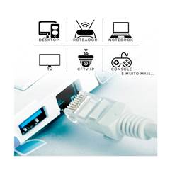 CABO DE REDE 4PX24 AWG CAT5E CONECTORIZADO AZUL 2,50 M