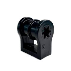 ROLDANA PLASTICA 2 RANHURAS PRETO