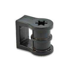 ROLDANA PLASTICA 2 RANHURAS PRETO