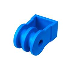 ROLDANA PLASTICA 2 RANHURAS AZUL