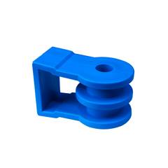 ROLDANA PLASTICA 2 RANHURAS AZUL