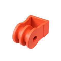 ROLDANA PLASTICA 2 RANHURAS LARANJA