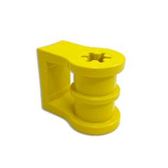 ROLDANA PLÁSTICA 2 RANHURAS AMARELO