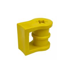 ROLDANA PLÁSTICA 2 RANHURAS AMARELO