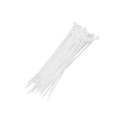 ABRAÇADEIRA NYLON 200X3,6 BRANCA PACOTE COM 100 UNIDADES