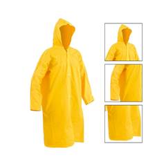 CAPA DE CHUVA PVC COM FORRO TAM G AMARELA