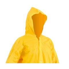 CAPA DE CHUVA PVC COM FORRO TAM G AMARELA